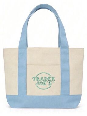 Trader Joe’s MINI Canvas Tote Bag - Light Blue